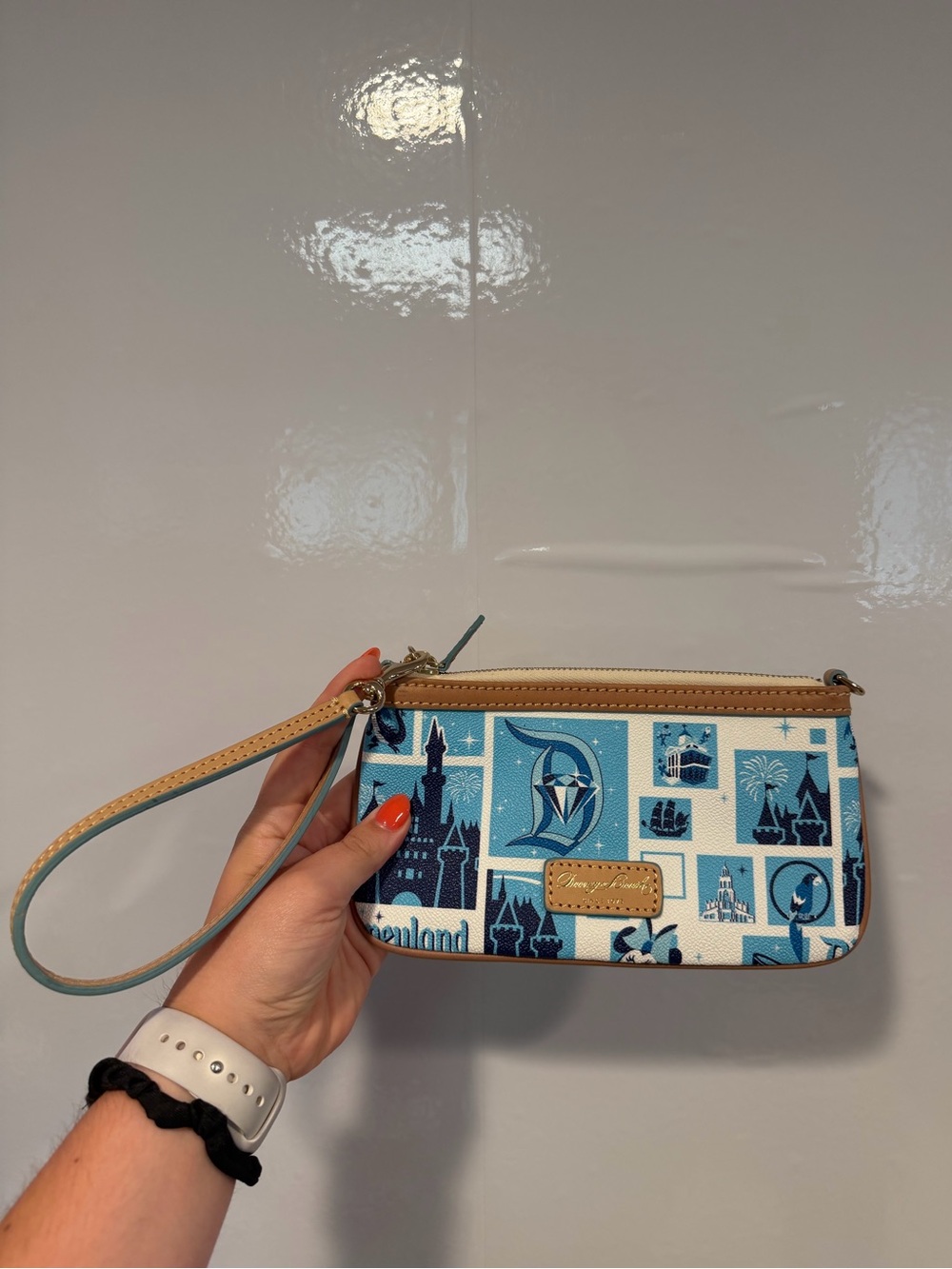 Dooney & Bourke Blue Disneyland 60th anniversary diamond celebration Wristlet